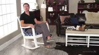 Belham Living Blue Quatrefoil Rocking Chair  Product Review Video [upl. by Labina499]