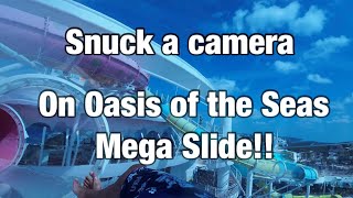 Snuck a camera on the water slide on Oasis of the Seas [upl. by Marie]