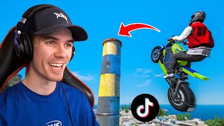 I Tried VIRAL TikTok STUNTS In GTA 5 [upl. by Torhert]