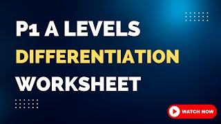 P1 A LEVELS 9709 DIFFERENTIATION WORKSHEET  part 3 [upl. by Animar518]