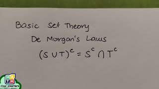 De Morgans Law Part 1 Explained [upl. by Allecnirp]