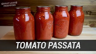 Canning Tomato Passata plus my secret to making the thickest nonwatery sauce [upl. by Callas]