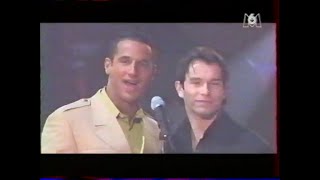 Boy Bands ALLIAGE amp BOYZONE  quotTe Garder Près De Moiquot  HIT Machine End 1997  French TV Channel M6 [upl. by Yuht145]