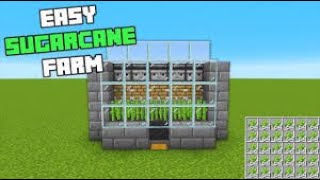 QUICK AND EASY SUGARCANE FARM FOR MINECRAFT JARVA amp BEDROCK [upl. by Lopes]