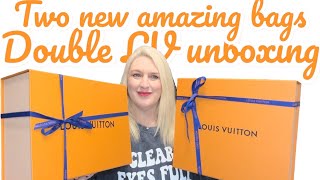 DOUBLE LV UNBOXING TWO NEW AMAZING BAGS [upl. by Ecissej]