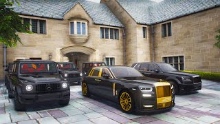 RollsRoyce Phantom GOLD  MAFIA GANG WAR amp CONVOY  GTA 5 [upl. by Yniffit]