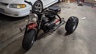 Coleman BT200 x Mini bike to a Trike conversion No Weld No drilling in frame all bolt on [upl. by Emerej]