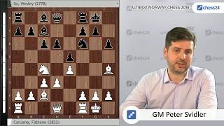 CaruanaSo Svidlers Norway Chess 2018 Game of the Day [upl. by Nawat69]