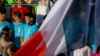 French National Anthem  Paris 2024 Flame Handover Ceremony [upl. by Sanfred396]