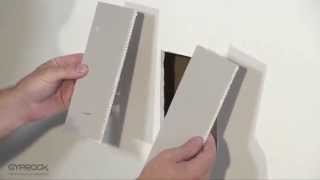 Repairing a hole in plasterboard [upl. by Etnomed]