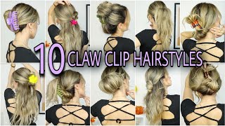 10 LIFE CHANGING CLAW CLIP HAIRSTYLES 🌞 Medium amp Long Hairstyles [upl. by Anailuig412]