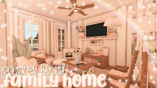 pastel blush family home ୨୧  bloxburg speedbuild  luminto [upl. by Finnigan24]