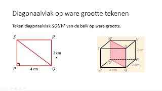 Diagonaalvlak op ware grootte tekenen 4 VMBOKGT [upl. by Lauzon]