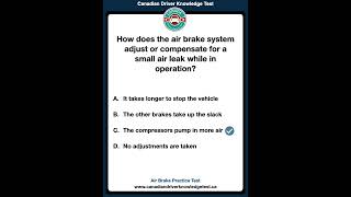 Air Brake Practice Test  Audio  Canadian Driver Knowledge Test canadiandrivingtest drivingtest [upl. by Daveta]