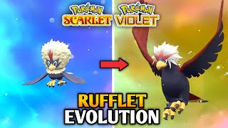 How To Evolve Rufflet Into Braviary In Pokemon Scarlet And Violet  Paldea Pokedex [upl. by Brandise]