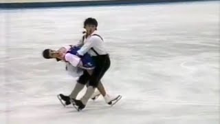 1992 Olympic Games Isabelle Duchesnay  Paul Duchesnay FRA Original Dance [upl. by Irianat]