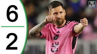 Lionel Messi HATTRICK  Inter Miami vs New England 62 Extended Highlights amp Goals 2024 [upl. by Rheims]