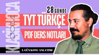 1 GÜN Ek Kök Gövde Yapım ve Çekim Eki  2025 TYT TÜRKÇE KONU ANLATIMI PDF [upl. by Fabriane]