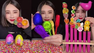 ASMR Mukbang Chinese Food mukbang emoji eat fat meat MEAT MUKBANG FOOD dinosaur candy fruit EP220 [upl. by Hibbitts]