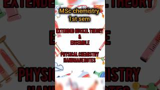 Extended huckel theory amp Ensemble  msc 1st sem  chemistry shorts yotubeshorts [upl. by Ener769]