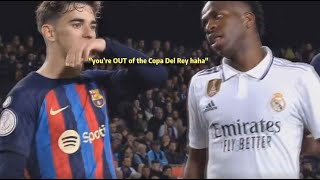 Look at what happened between Vinicius Jr and Gavi during el Clasico [upl. by Baggs]