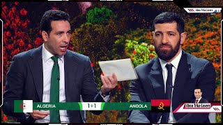 انفعال تريكة في الاستوديو بعد تعادل الجزائر امام انجولا 11 [upl. by Enytsirk]