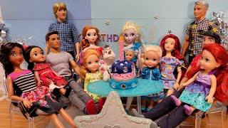 Elsas Birthday  Elsa amp Anna toddlers have fun  guest friends  gifts  cake party [upl. by Ytoc]