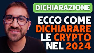 DICHIARAZIONE CRYPTO 2024 ecco le 4 PIATTAFORME che DEVI CONOSCERE [upl. by Trebleht]