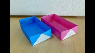 Comment faire une boîte rectangulaire Origami Lart de plier le papier [upl. by Nawram680]