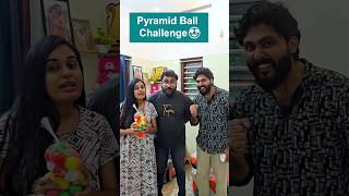 Pyramid Ball Challenge 😜trending shorts youtubeshorts games [upl. by Nylessoj]