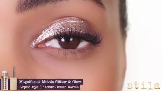 3 Ways To Apply Glitter amp Glow Liquid Eyeshadow  Stila Cosmetics [upl. by Cortie]