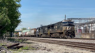 NS AC44C6M 4148 w Thoroughbred GP382 Leads Manifest 12602 on 5224 [upl. by Jamilla]