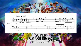 Lifelight Piano Solo  Super Smash Bros Ultimate Piano sheet musicMIDI [upl. by Atsirak]