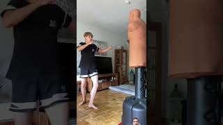 Mikeys Roundhouse Kick Tutorial viral spinningbackkick kickboxing kickpractice [upl. by Haelhsa319]