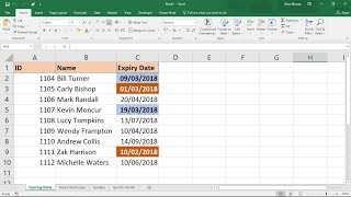 Excel Conditional Formatting with Dates  5 Examples [upl. by Ulrica374]