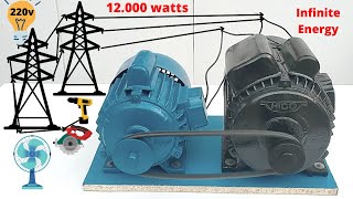 how to generate infinit free energy with two ac motors [upl. by Haididej]