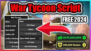 💥NEW War Tycoon Script  Auto Tycoon  Collect Oil Airdrop amp More 2024 [upl. by Sergias]