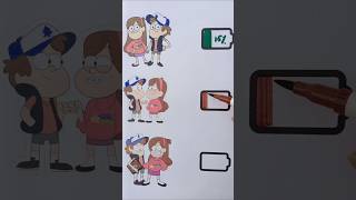 Gravity falls mabel and Dipher battery puzzle art mabel dipher [upl. by Akehsat]