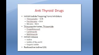 Pharmacology 284 c Anti Thyroid Drugs Thioamide Thiourea Propylthiouracil Carbimazole Methimazole [upl. by Claud]