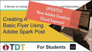 Creating a Basic Flyer Using Adobe Spark  Adobe Creative Cloud Express [upl. by Odrawde]