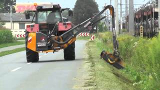 öbb bahnstrecke graz leibnitz bahntrasse aus mähen in kalsdorf mit traktor case ihc [upl. by Birkner]