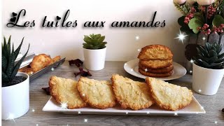 Recette tuiles aux amandes 🤩تويل باللوز [upl. by Aranat]