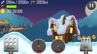 Hill Climb Racing \ North Pole \ 32832 meters on Dragster  Funny Bugs [upl. by Nauhs]