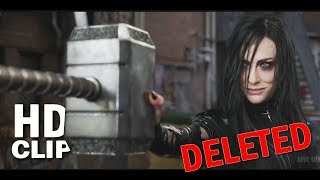 Thor Ragnarok Deleted Scene vs Original Scene  Hela destroy Thors Hammer [upl. by Renato66]