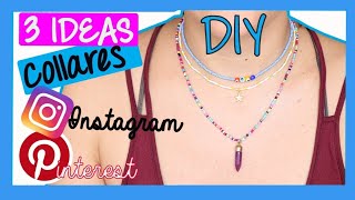 Cómo hacer COLLARES de Hilo 🙉 3 ideas Súper faciles💕 [upl. by Essirahc]