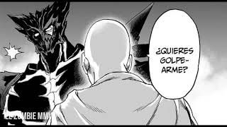 Saitama Vs Garou  Saitama VS Garou Terror Cosmico  Pelea Completa Manga [upl. by Htebsil]