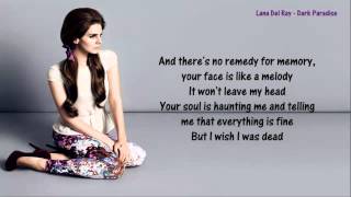 Lana Del Rey  Dark Paradise  Lyrics [upl. by Haye]