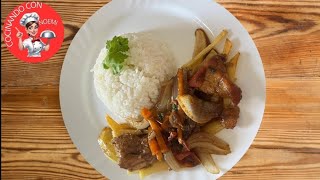 COMO PREPARAR LOMO SALTADO DE POLLO PERUANO RICO Y FACIL [upl. by Sharma]