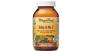 MegaFood Baby amp Me 2 Prenatal and Postnatal Vitamin Dietary Supplement with Iron [upl. by Searby]