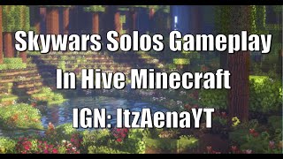 Skywars Solos gameplay in Hive Minecraft hivemc [upl. by Thurlough]